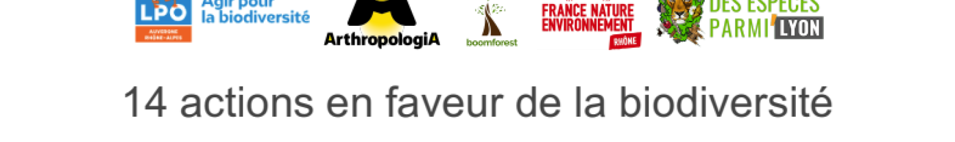 14 actions en faveur de la biodiversité pour une ville habitable, accueillante, engageante en 2030 - ARTHROPOLOGIA